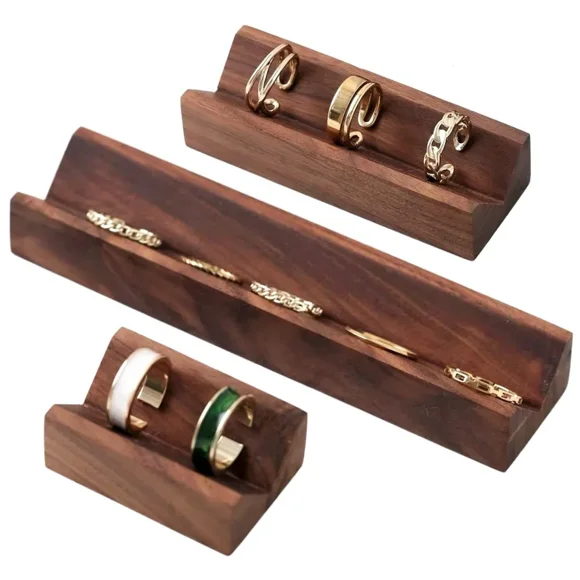 Caja para guardar joyas - Madera de nogal - Juego de tres
