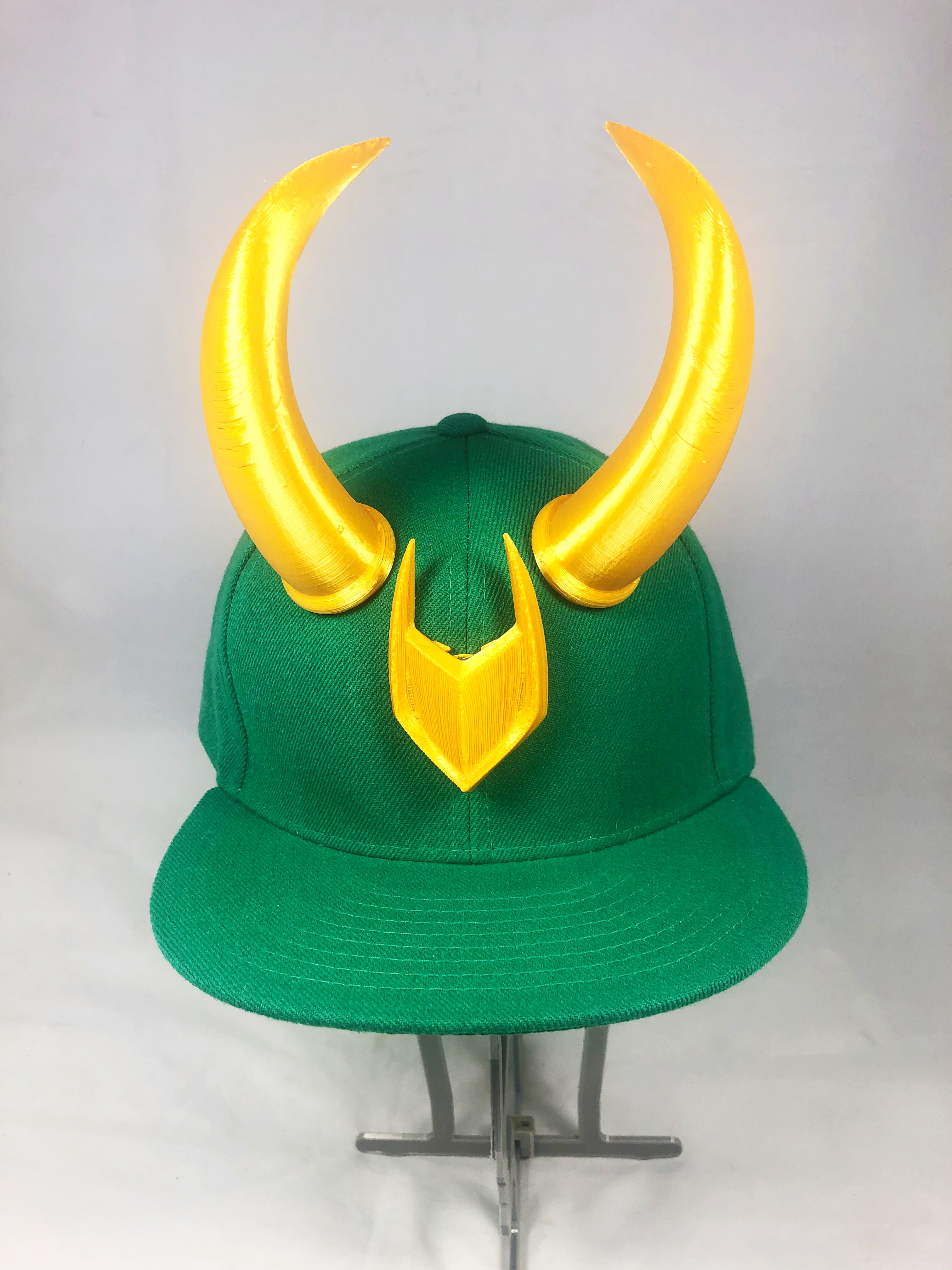 Custom 3D Loki Horns for Hat 3pc Marvel Avengers Thor Villain Costume