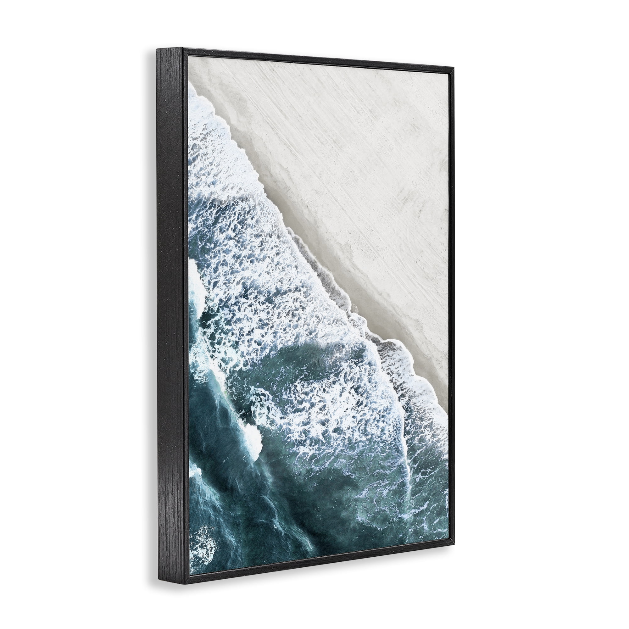 Stupell Industries Corolla Beach Breezy Shoreline Black Framed Giclee Art, design by Natalie Carpentieri