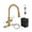 Gold, variant on Sunset 4-in-1 Single Handle 17.5 in. Faucet for Instant Hot Water Dispensor with Boiler Tank and Filter in Matte Black