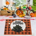 thumbnail image 3 of sruoe Tablecloth, Halloween Tablecloth, Machine Washable Foldable Orange Rectangle Tablecloths, Table Cloth for Dining, Home, Party Decor, Cotton Linen, 3 of 5