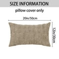 thumbnail image 5 of Unique Bargains Corduroy Soft Square Cushion Covers Modern Throw Pillow Covers (2 Count) Brown 12"x20", 5 of 6