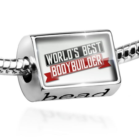 Bead Worlds Best Bodybuilder Charm Fits All European (Best Woman Bodybuilder In The World)