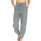 thumbnail image 2 of Pntutb Mujer Moda Casual Color Sólido Cintura Alta Con Cordones Pantalones Sueltos Pantalones Largos Pntutb Pntutb-571, 2 of 9