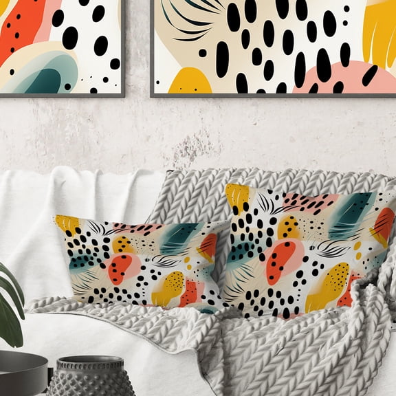 Designart "Gentle Tropical Foliage II" Tropical Printed Throw Pillow