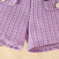 thumbnail image 6 of XZNPDUCQ Toddler Girl Clothes, 2Pcs Baby Girl Summer Outfits Sleeveless Bow Knot Tank Shirts Tops + Shorts Clothing Sets 1-5T Playwear Beach Outfits 12-18 Months,Purple, 6 of 9
