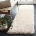 thumbnail image 2 of SAFAVIEH Luxe Paxton Solid Shag Runner Rug, Bone, 2'3" x 14', 2 of 12