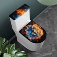 thumbnail image 2 of HELLHERO 2 Piece Elastic Bottom Toilet Lid Covers Set with Adjustable for Fits All Toilet Shapes, 2 of 4