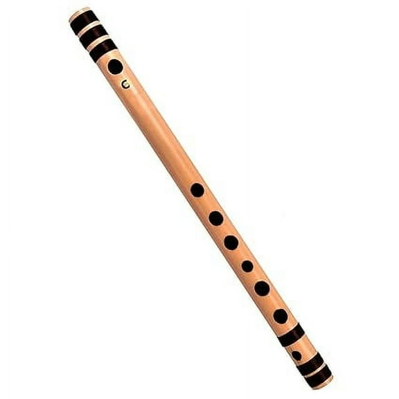 Flute C Natural Medium Right Hand 7 Hole Bamboo Bansuri Musical Instrument Size 19 Inches Best For Beginners