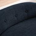 thumbnail image 5 of CQSXDA  Oversized Oval Dog Sofa Linen with Button-Tufted Backrest for Your Pet's Relaxation, Dark Blue, 5 of 9