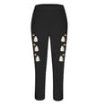 thumbnail image 3 of Hurxie Women's Halloween Spooky Season Print Graphic Leggings Cute Skinny Leg Pants, 3 of 4
