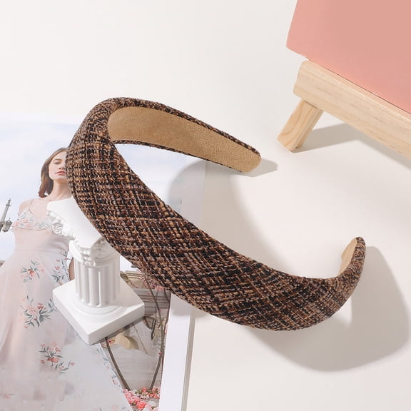 Gymayou Headbands for Women Trendy Non Slip Headbands Wide Cute Headband for Women Fall Head Bands Coffee