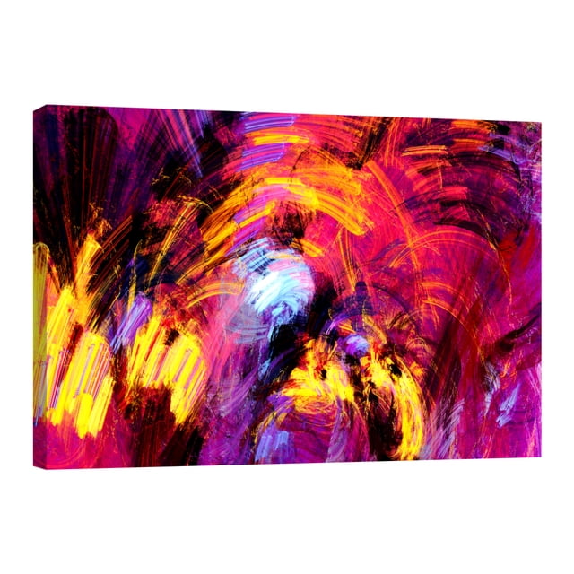 Cuadro Decorativo Abstracto Brochazos Rojizos Canvas Revolution Cuadro 90 x 60 cm