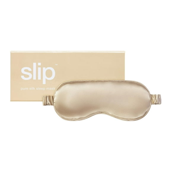 slip Pure Silk Sleep Mask - Caramel | 100% Mulberry Silk, Ultra Soft & Comfortable | Blocks Light for Restful Sleep, Adjustable Strap for Perfect Fit | Gentle on Skin & Hair, Ideal for Travel & Home