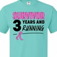 thumbnail image 4 of Inktastic Breast Cancer Survivor 3 Years and Running with Pink Ribbon T-Shirt, 4 of 5
