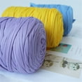 thumbnail image 3 of Fancy Yarns DIY bag handbag carpet cushion Cotton Cloth T-Shirt Yarn Soild Color Knitting Crochet Yarn Pet Cave Basket Crochet Bag Fabric Yarn 250g 8.1oz, 3 of 6