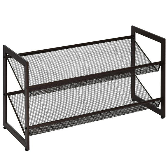 Giantex Shoe Rack, 2/3/4-Tier Iron Shoe Shelf w/ 2 Placement Modes, Space Saving Layered Shoes Shelving, Freestanding Assembled Shoes Storage Organizer for Living Room, Entryway & Cloakroom