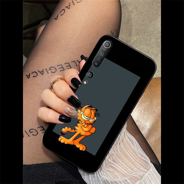 Compatible Con iPhone 11 12 Mini Pro Max SE 2020 Funda Suave WX37 Dibujos Animados garfield Gato Protección De Silicona