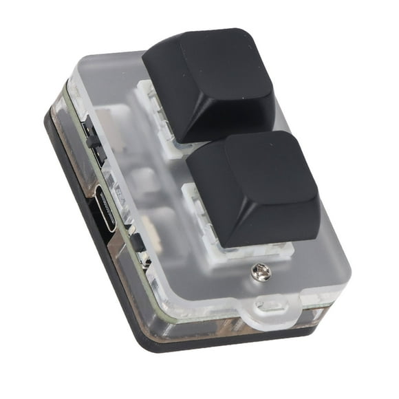 Custom Keyboard, Acrylic Material 5V 1A 2 Keys Keyboard for Working and Meeting