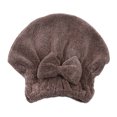 thumbnail image 2 of Visland Microfiber Hair Drying Towels, Super Absorbent Turban Hair Towel Cap, Quick Dry Head wrap with Bow-Knot Shower Cap for for Curly, Long, Thick Hair & Wet Hair, 2 of 6
