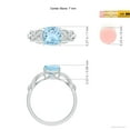 thumbnail image 4 of ANGARA Natural Criss Cross Shank Cushion 1.4 ct Aquamarine Engagement Ring in 14K White Gold for Women (Size-7mm) | March Birthstone, Anniversary, Jewelry Gift for Women | Natural Aquamarine Ring, 4 of 8