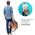 thumbnail image 4 of FORMRS Insulated Cooler Bag 24 Cans Capacity Soft Leakproof Lunch Box with Side Pockets, Pink Abstract Floral, 4 of 7