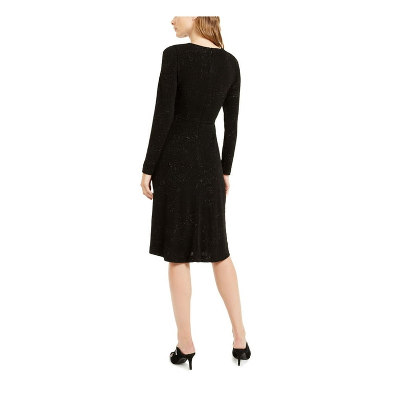 Black textured glitter dress cheap