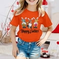 thumbnail image 2 of MUXiin Girls Easter Shirt Size 12 Cute Graphic Short Sleeve T-Shirt Comfortable Easter Day Pullover Tops T Shirt for Boys and Girls Easter Gifts for Girls(Orange,8-9 Years), 2 of 5