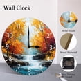 thumbnail image 4 of ZXCXRQFa Autumn Waterfalls Wood Wall Clock Silent Non-Ticking Kitchen Desk Clock Battery Operated Analog Decorative Round Clocks 10 in Garden Home Decor, 4 of 7