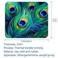 thumbnail image 5 of Peacock Feathers Printed Square Desk Pad Mouse Pad Desk Mat Non-Slip Rubber Bottom – 8.3x9.8 Inch – Suitable for Office and Gaming, 5 of 6