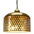 thumbnail image 3 of Creative Co-Op Metal Ceiling Light with Brushed Finish, Gold, 3 of 6