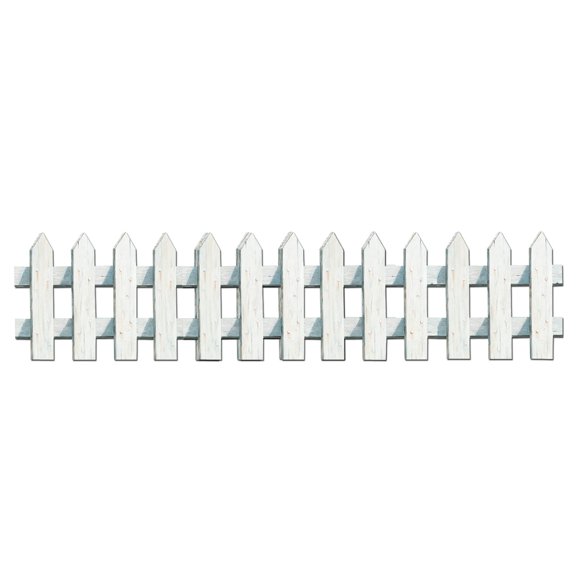 Club Pack of 36 White Distressed Picket Fence Cutout Party Decorations 24.75"