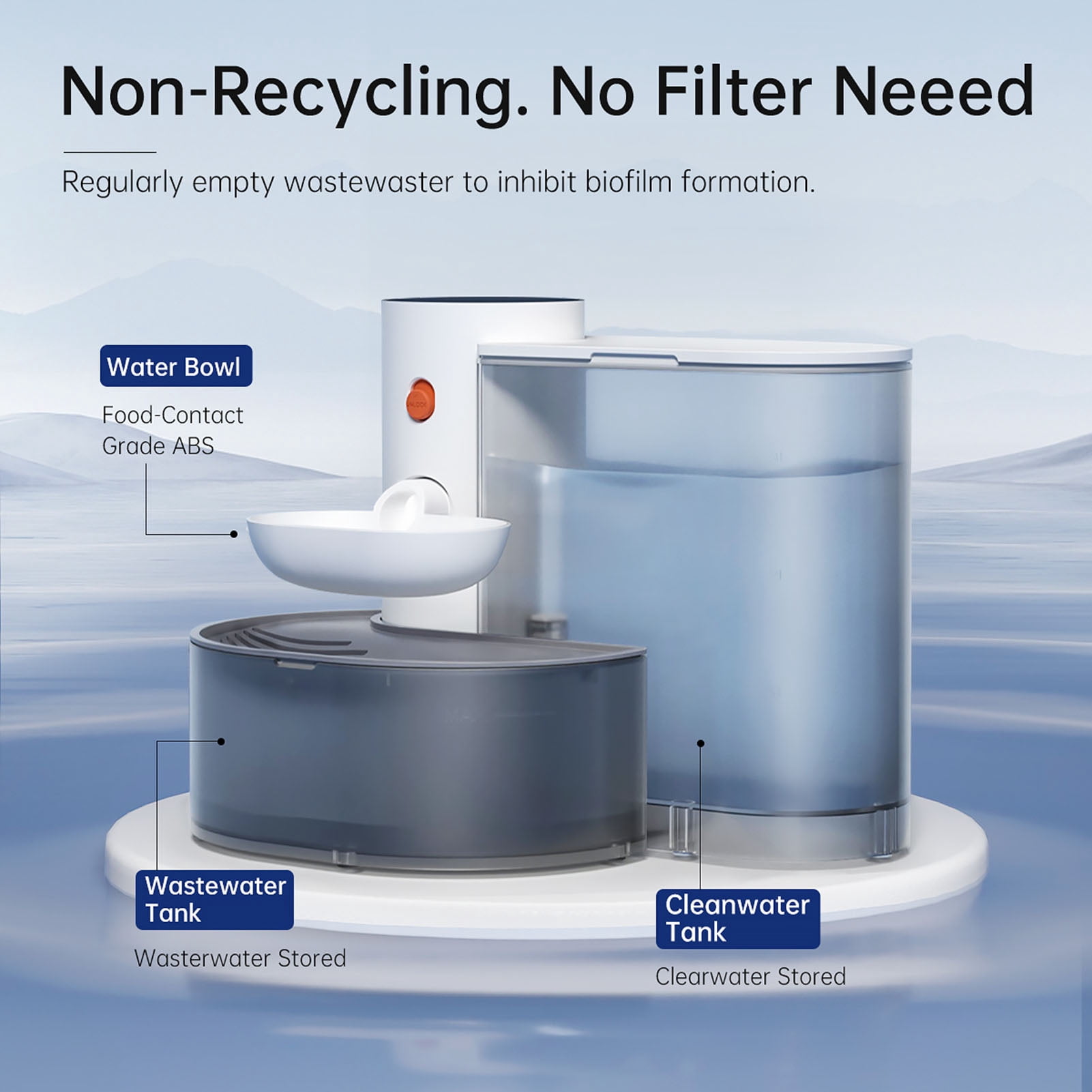 3000ml Smart Pet Water Fountain Automatic Cat Water Dispenser Quiet Flowing Water Feeder for Indoor Cats Dogs