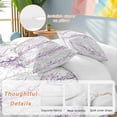 thumbnail image 2 of 3 Piece Purple Grey Branch Duvet Cover Set Queen Size,Microfiber Comforter/Quilt Cover with Corner Ties and 2 Pillowcases,Spring Summer Pastoral Botanical All Season Soft Bedding with Zipper Closure, 2 of 8