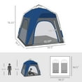 thumbnail image 2 of 4-Person Instant Pop-Up Tent, 3-Season Hydraulic Camping Tent, Blue, 2 of 7