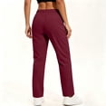 thumbnail image 3 of Hurxie Womens Athletic Pants Lightweight Quick Dry Jogging Pants with Pockets for Lounge, Workout, Hikking, Golf, Travel with Zipper Red,2XL, 3 of 7