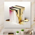 thumbnail image 2 of Designart Abstract Geode Shapes Pink Canvas Wall Art, 2 of 5