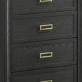 thumbnail image 3 of Benjara Nio 48 Inch Tall 4 Drawer Dresser Chest, Bracket Legs, Frame Handles, Gray, 3 of 5