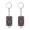 thumbnail image 2 of Goofa Snakes And Snake Fruit Printed Rectangular Metal Keychain Bag Charm Floral Charm for Purse Keys Metal Keyring Gift for Women Accessories, 2 of 7