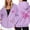 Purple, variant on Bibifish Women'S Fleece Hoodies Autumn Zipper Pullover With Pocket Drawstring Breast Cancer Awareness Month Sweatshirts