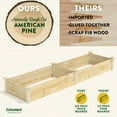 thumbnail image 3 of Greenes Fence 24"x 96"x 10.5" Beige Wood Raised Garden Kit, 3 of 8