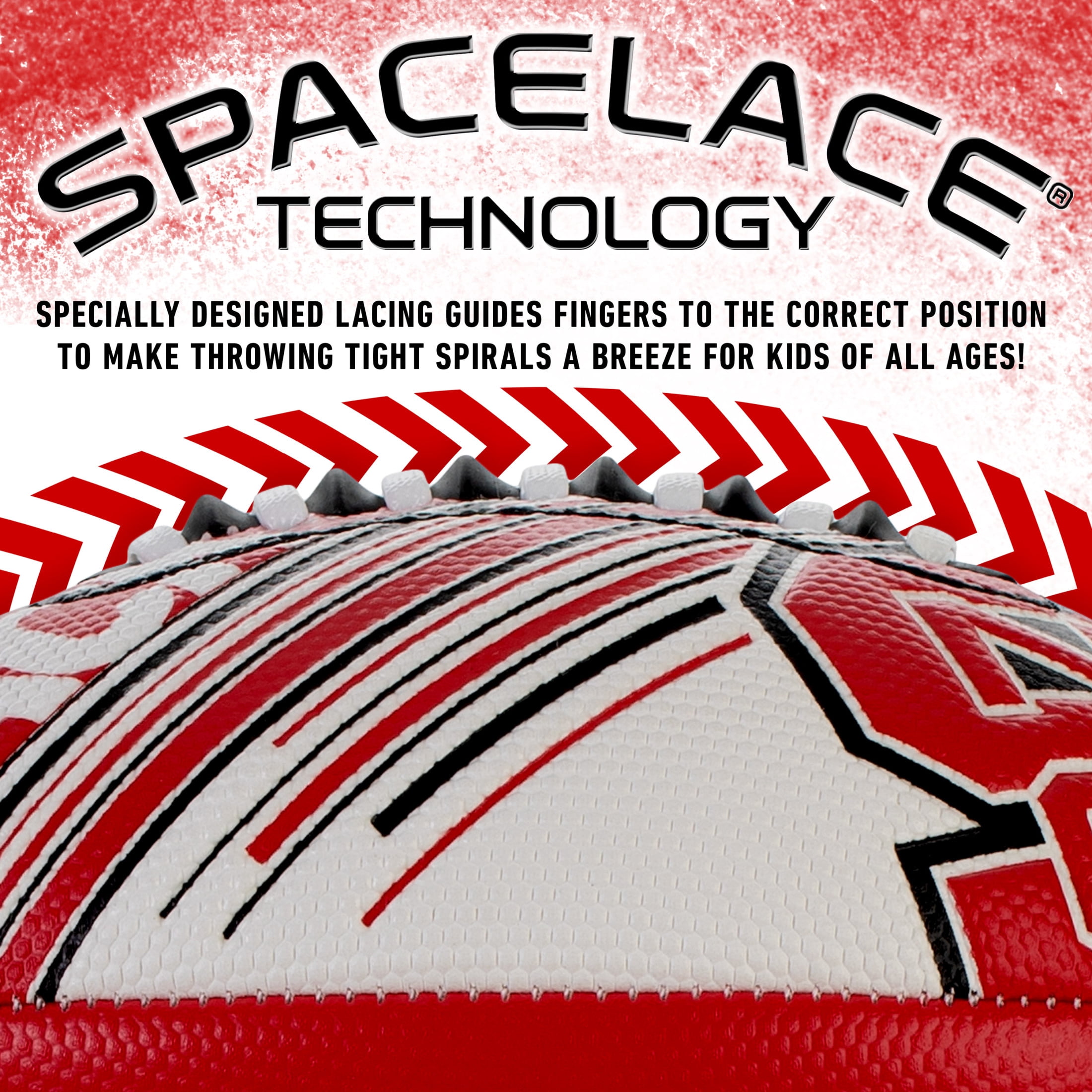NCAA North Carolina State Wolfpack Football - Youth Mini Football - 8.5" Football- SPACELACE Easy Grip Texture- Perfect for Kids !