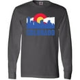 thumbnail image 3 of Inktastic Colorado Flag and Skyline Long Sleeve T-Shirt, 3 of 5