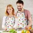 thumbnail image 5 of Pioneer Flower Floral Print Pattern Cotton Linen Apron with Pockets, Waterproof Adjustable, 33x27 Inch for Kitchen, Gardening, BBQ, Salon, 5 of 6