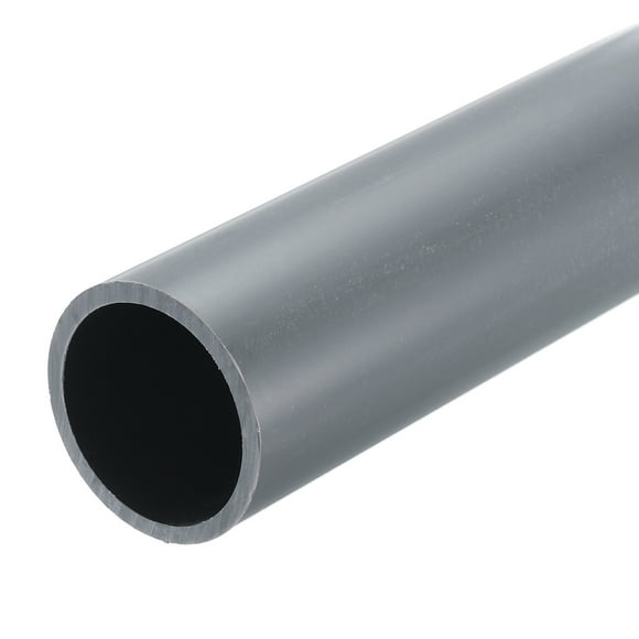 Unique Bargains PVC Rigid Round Pipe 42.6mm ID 50mm OD 8" Length Light Grey High Impact for Water Pipe, Crafts, Cable Sleeves