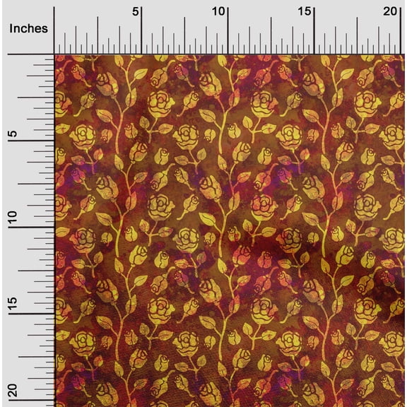 oneOone Cotton Jersey Brown Fabric Batik Diy Clothing Quilting Fabric Print Fabric By Yard 58 Inch Wide
