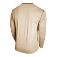 thumbnail image 6 of AvonTall Polo Shirts for Men Long Sleeve Cotton Shirts Crew Neck Casual Basic Tee Shirt Workwear, Beige Size L, 6 of 7