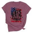 thumbnail image 2 of Tops under $5! Yrmaups Summer Shirt for Women Short Sleeve Patriotic Lightweight Tunics Crewneck Red White and Blue 4th of July American Flag Blouses Outfits, 2 of 7