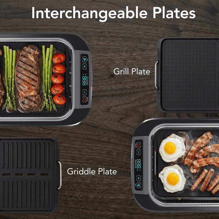 Ovente Smokeless Indoor Grill, SGR85B, 1500W Electric Korean BBQ