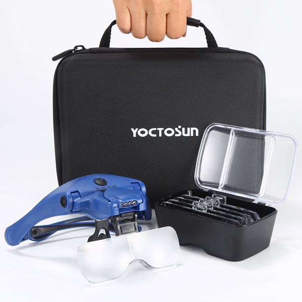 Lupas YOCTOSUN con 4 luces LED y 5 lentes